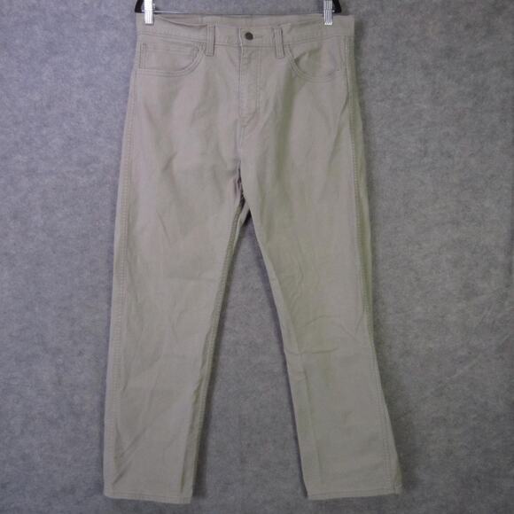 Levis Workwear Fit Jeans Mens 36x30 Khaki Beige Straight Leg Denim Pants - Picture 1 of 8